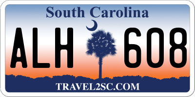SC license plate ALH608