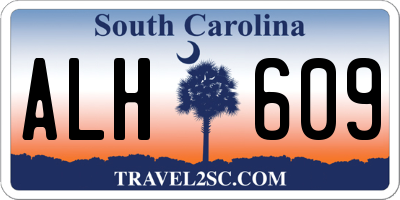 SC license plate ALH609