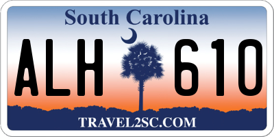SC license plate ALH610