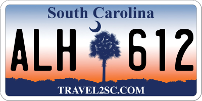 SC license plate ALH612