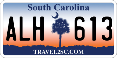 SC license plate ALH613