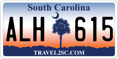 SC license plate ALH615