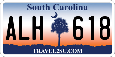 SC license plate ALH618