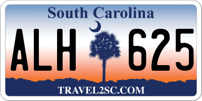 SC license plate ALH625