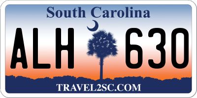 SC license plate ALH630