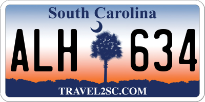 SC license plate ALH634