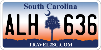 SC license plate ALH636