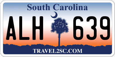 SC license plate ALH639