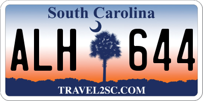 SC license plate ALH644