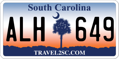 SC license plate ALH649