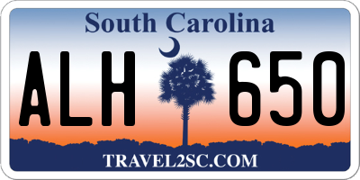 SC license plate ALH650
