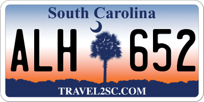 SC license plate ALH652