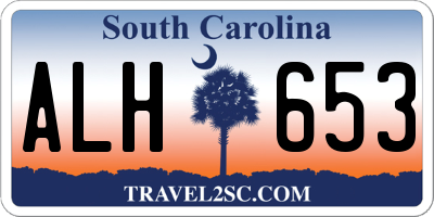 SC license plate ALH653