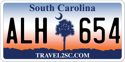 SC license plate ALH654