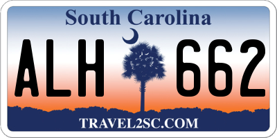 SC license plate ALH662