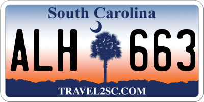SC license plate ALH663