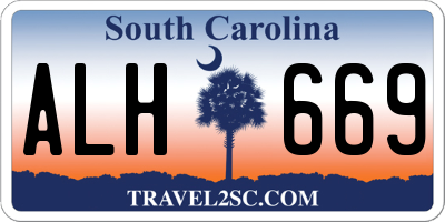 SC license plate ALH669