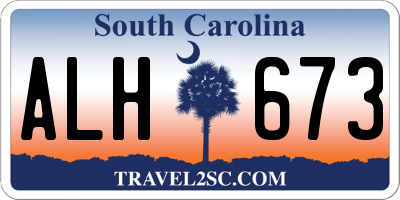 SC license plate ALH673