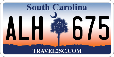SC license plate ALH675