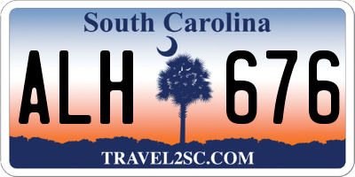 SC license plate ALH676