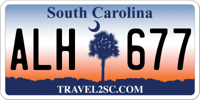 SC license plate ALH677