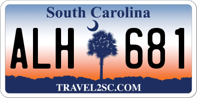 SC license plate ALH681