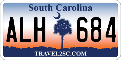 SC license plate ALH684