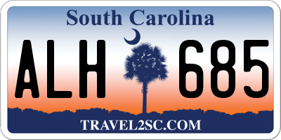 SC license plate ALH685