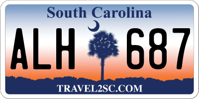SC license plate ALH687