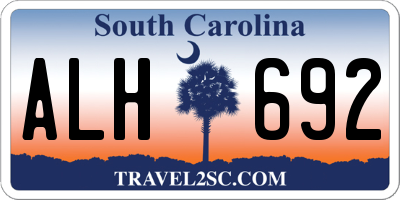 SC license plate ALH692