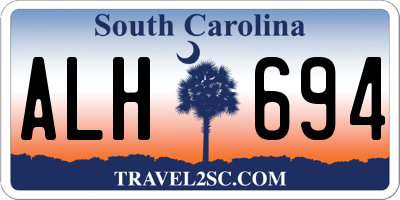 SC license plate ALH694