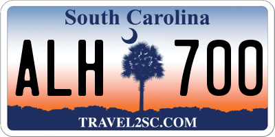 SC license plate ALH700