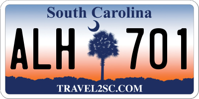 SC license plate ALH701