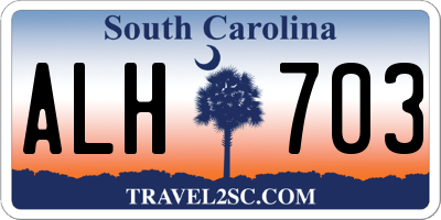 SC license plate ALH703