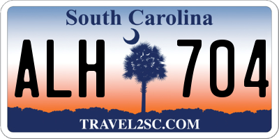 SC license plate ALH704