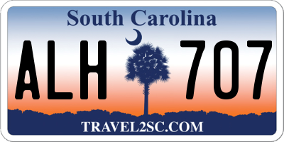 SC license plate ALH707