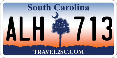 SC license plate ALH713