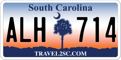 SC license plate ALH714