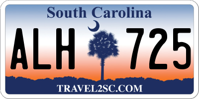 SC license plate ALH725