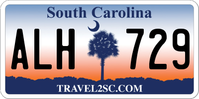 SC license plate ALH729