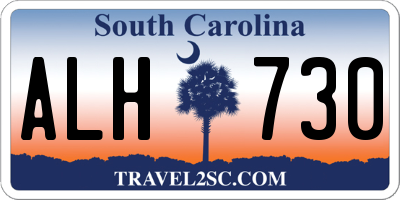 SC license plate ALH730