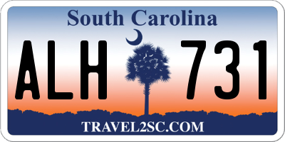 SC license plate ALH731