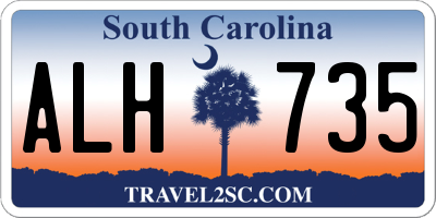 SC license plate ALH735