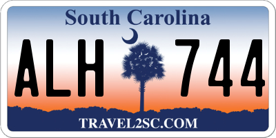 SC license plate ALH744