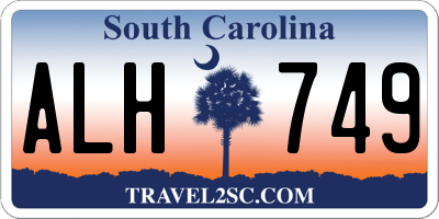 SC license plate ALH749