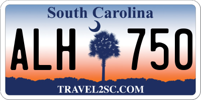 SC license plate ALH750