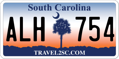 SC license plate ALH754