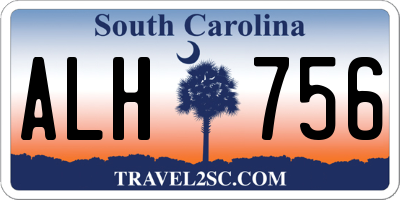 SC license plate ALH756