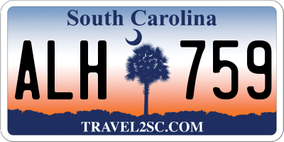 SC license plate ALH759