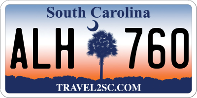 SC license plate ALH760